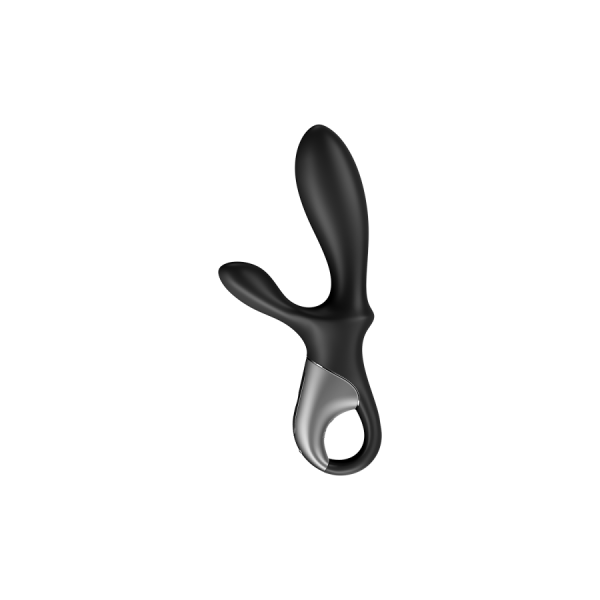 Vibromasseur rabbit noir USB, chauffant et connecté Heat Climax+  Satisfyer 